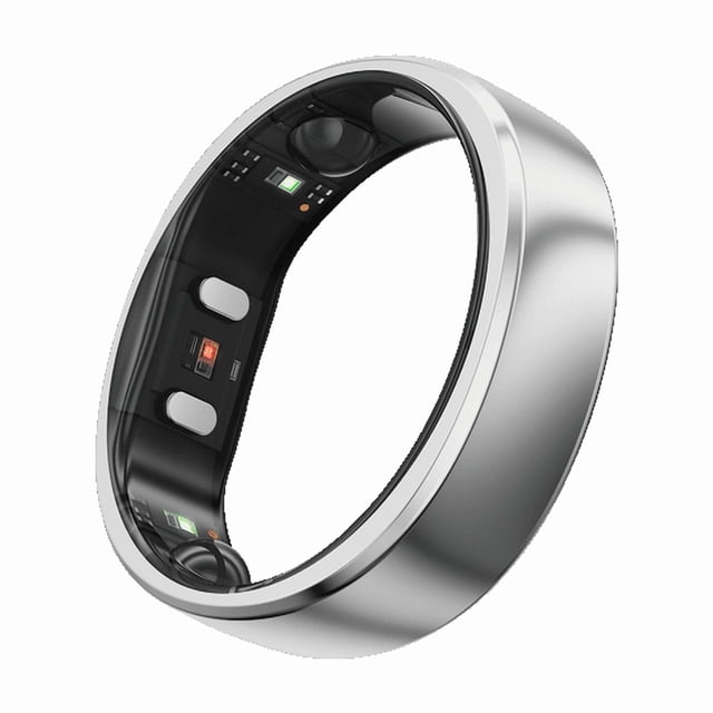 RingConn Gen 2 Ultra-Thin Smart Ring with Monitoring and Health Tracking (Size 10. Silver)