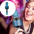thumbnail image 4 of Xingzhi Microphone Sans Fil Haut-Parleur Dynamique Réverbération Lecteur KTV Surround Rechargeable avec Lumières LED Micro Forte Compatibilité Bleu, 4 of 8