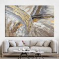 thumbnail image 1 of Golden Marble Printed Abstract Modern Artwork With Gray Tones And Luxury Wall Decor Features On A Gold Canvas, 1 of 1
