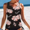 thumbnail image 2 of Hauts de Tankini Modestes pour Femmes Haut de Maillot de Bain Seulement Haut de Maillot à Col Licou à Col Ras du Cou Graphique Hauts de Maillot de Bain Dos Découpé Hauts de Maillots de Bain, 2 of 4