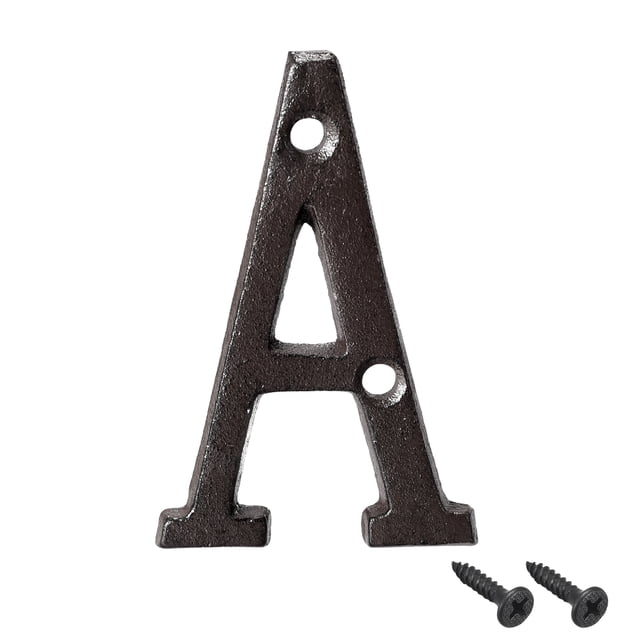 Unique Bargains 3 Inch Cast Iron House Letter Mailbox Address Sign Letter A