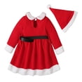 thumbnail image 3 of 2025 Robe Fleurie pour Tout-Petit s pour 12 Mois Ensemble Noël Robe en Molleton Robe Tournesol Robe de Princesse Chapeau Ensemble Robe Chat 2 Pcs, 3 of 8
