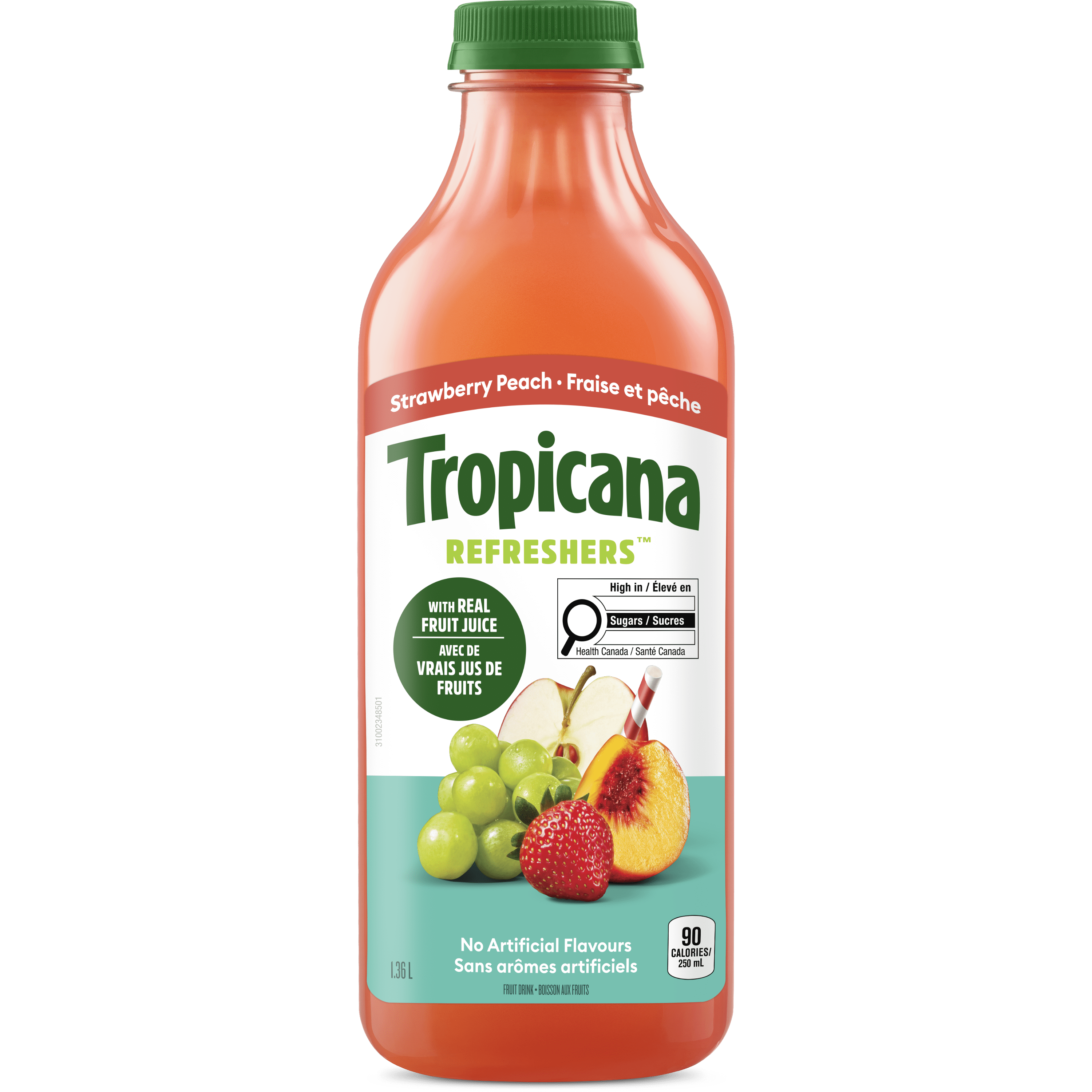 Tropicana Strawberry Peach Fruit Beverage, 1.36L