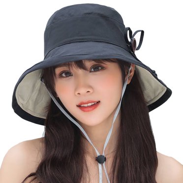 Coofit Womens Bucket Hat UV Protection Foldable Beach Hat Summer Cap Wide Brim Hat