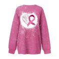 thumbnail image 3 of Penkiiy Chandail pour Femmes Mode Femmes Été Ample Imprimé T-Shirt à Col Rond Manches Longues Blouse Décontractée Rose Vêtements Y2K, 3 of 3