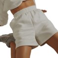 thumbnail image 1 of FOCUSNORM Femmes Shorts de Couleur Unie, Adultes Pantalons de Poche Occasionnels, 1 of 6