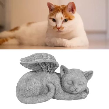 Sculpture Commémorative pour Animaux, Statue Commémorative en Résine, Statue d'Ange pour Animaux, Statue de Jardin pour Animaux, Design Exquis