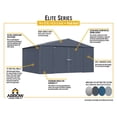 thumbnail image 4 of Arrow Elite Steel Storage Shed, 14x12, Cool Grey, 4 of 8