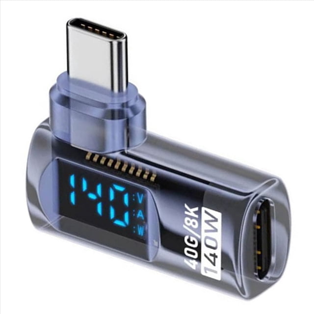 2X 90 Degree USB C Adapter Right Angle U Shape Type C Adapter 40Gbps Data Transfer PD 140W USB4.0 8K 60Hz Converter, A