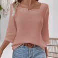 thumbnail image 1 of RXIRUCGD Hauts Amples à Manches Longues en Dentelle Patchwork à Col Rond Uni pour Femmes, Rose, Taille : m, 1 of 7