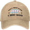 thumbnail image 1 of Ne Pas Gâcher avec Chapeau de Chicago Drapeau de la Ville Casquette Rétro Chicago Forte, 1 of 6