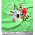 thumbnail image 1 of Soimoi Rayon Fabric Dot,Leaves & Anemone Flower Printed Fabric 1 Yard 42 Inch Wide, 1 of 3