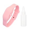 thumbnail image 2 of Oleegame 2PC Wristband Hand Dispenser This Wearable Hand Sanitizer Dispenser Pumps Disinfecta Pink, 2 of 4