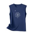 thumbnail image 5 of Besolor Débardeurs pour Femmes 2024 Tendance Imprimé Col Rond Sans Manches T-Shirts Décontractés Amples Tunique d'Été Blouse, 5 of 5
