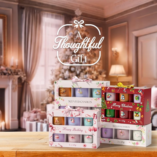 CHILLFLAME Scented Candles, Scented Candle Gift Set for Stress