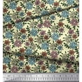 thumbnail image 3 of Soimoi Georgette Viscose Fabric Leaves & Floral Block Decor Fabric Printed Yard 42 Inch Wide, 3 of 3