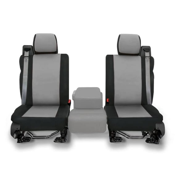 CarsCover Custom Fit 2004-2008 Ford F150 Pickup Truck Neoprene Car Front Seat Covers Gray & Black Sides Driver & Passenger Cover
