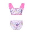 thumbnail image 1 of Sxiwei Little Gilrs Two Pieces Fish Scales Tankini Swimsuits Ruffle Top Bottoms Bathing Suit Pegasus Colorful 8, 1 of 6