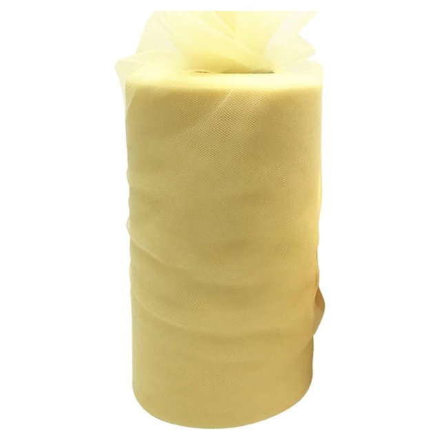 Youkk Polyester Easy To Ad Clean Wedding Tape Wedding Party Decorations Durable And Reliable Roll Tulle light yellow 1Set