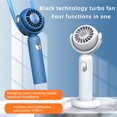 thumbnail image 2 of Unatoiry Portable Handheld Fan Rechargeable Adjustable Summer Sleep Cooling Travel Carrying Office Face Hand Desktop Cooler Pink, 2 of 6