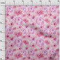 thumbnail image 2 of oneOone Tissu Polyester Lycra Tissu à Imprimé Floral Aquarelle BTY 56 Pouces de Large, 2 of 4