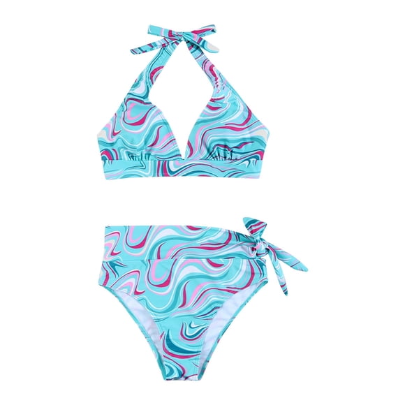 Women's Personality Fashion Comfortable Hot Striped Print Solid Color V Cut Bikini Bottoms for Women Bikini Wax Strips Sensitive Skin High Waist Thong Bikini Bikini Set Women's Bikini Bottoms
