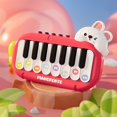 thumbnail image 3 of SIYTUAU Mini Piano Toy For Toddlers Multifunctional Educational Keyboard With Lights Music 3 Instrument Modes Portable Early Learning Plastic Instrument Red Red, 3 of 5