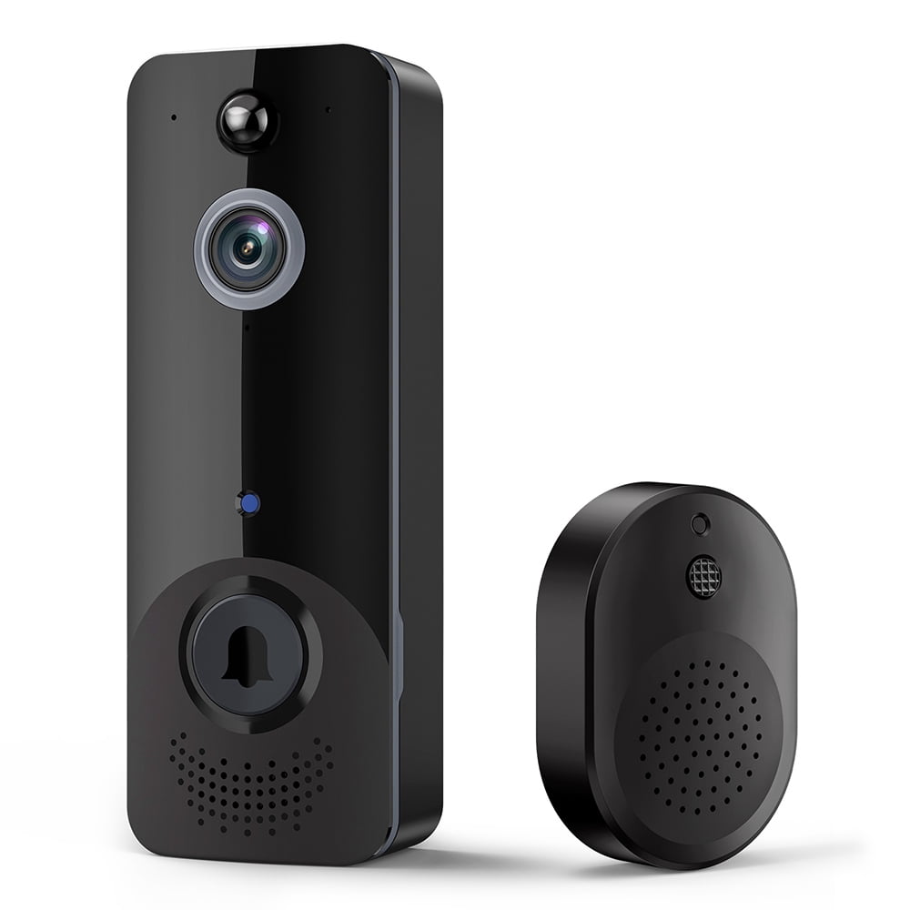 Riwcyla WiFi Video Doorbell with Chime Wireless CMOS Sensor Support 2,Way Audio Motion Detection Infrared Real,time Monitor Cloud Storage Waterproof Function Rechargeable Battery Powered Easy Inst