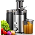 thumbnail image 1 of Juicer Machine - 800W Centrifugal Juicer Extractor with Wide Mouth 3” Feed Chute for Fruit Vegetable | Easy to Clean | Stainless Steel | BPA-free (Black), 1 of 11