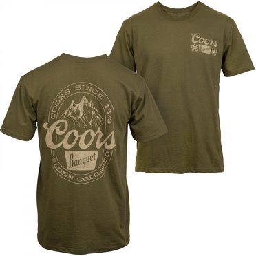 Coors T-Shirt à Imprimé Logo Banquet Mountain à l'Avant et à l'Arrière-2Xlarge