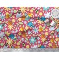thumbnail image 2 of Soimoi Poly Georgette Fabric Floral,Bird & Animal Cartoon Fabric Prints by Yard 42 Inch Wide, 2 of 3