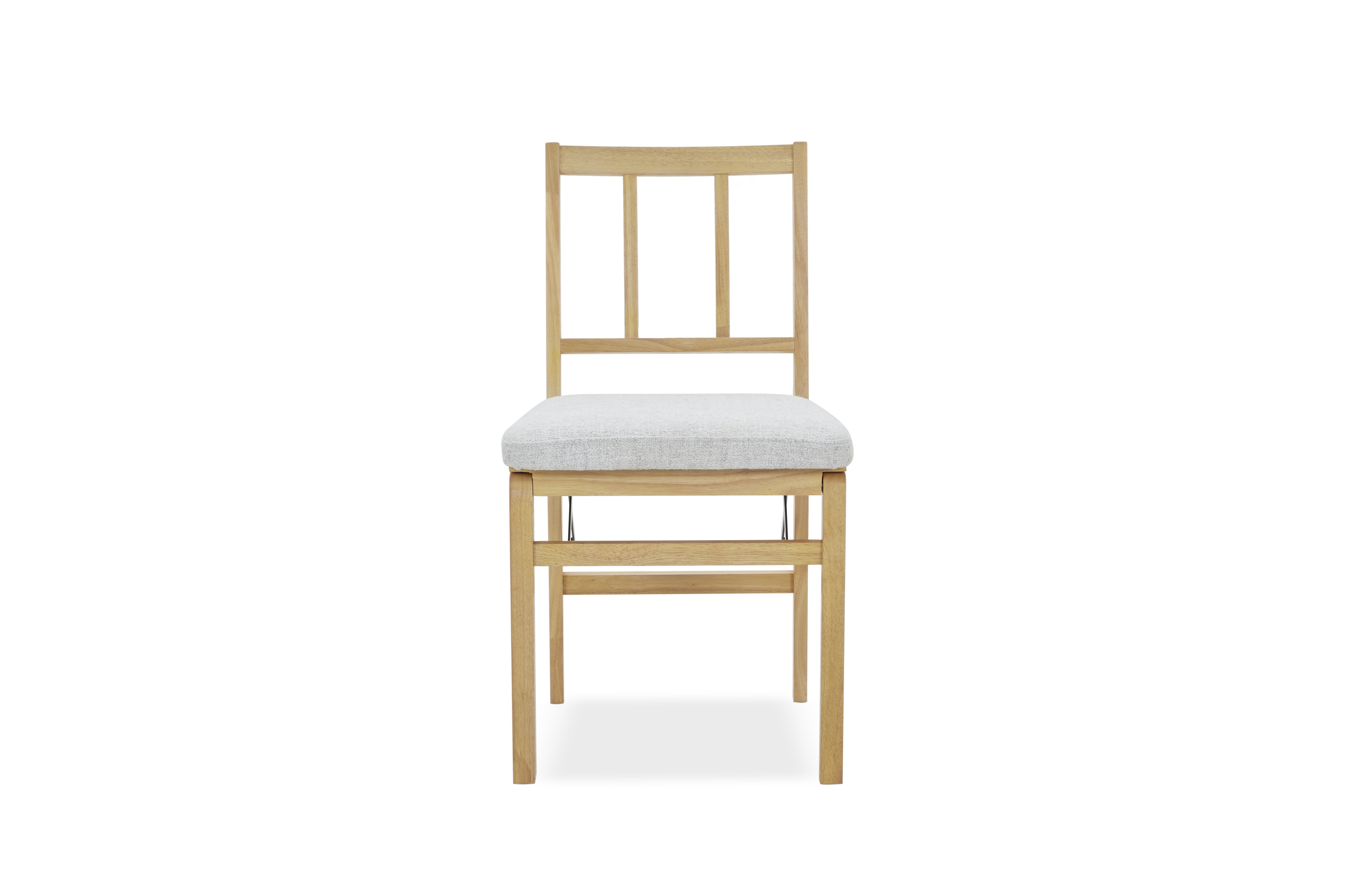 Mainstays Basic Folding  Fabric Chair 2PK-Wheat