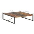 thumbnail image 4 of vidaXL Coffee Table 140x140x40 cm Solid Reclaimed Wood, 4 of 4