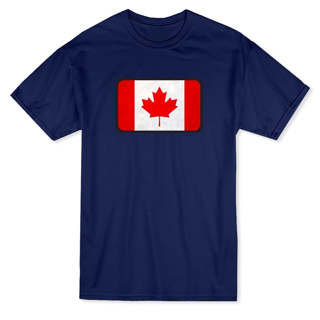 Canada Flag Box Stamp Men's T-shirt