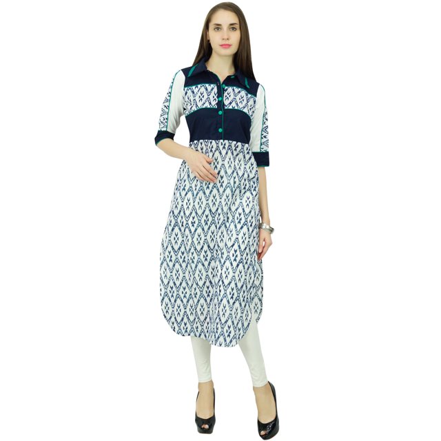 Phagun Kurta Bollywood Vêtements Tunique Kurti Haut Designer Robe en Coton