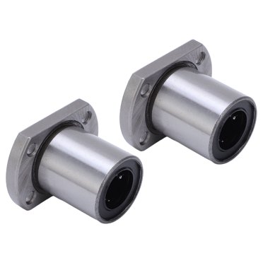 Linear Motion Ball Bearing, 2PCS LMH16UU Oval Flange Linear Bearing Standard Size ID 16mm OD 28mm  For Machine Tool