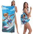 thumbnail image 1 of Foldable Beach Towel Printed Bath Towel All-in-one Beach Towel All-in-one Bag For Storage, 1 of 5