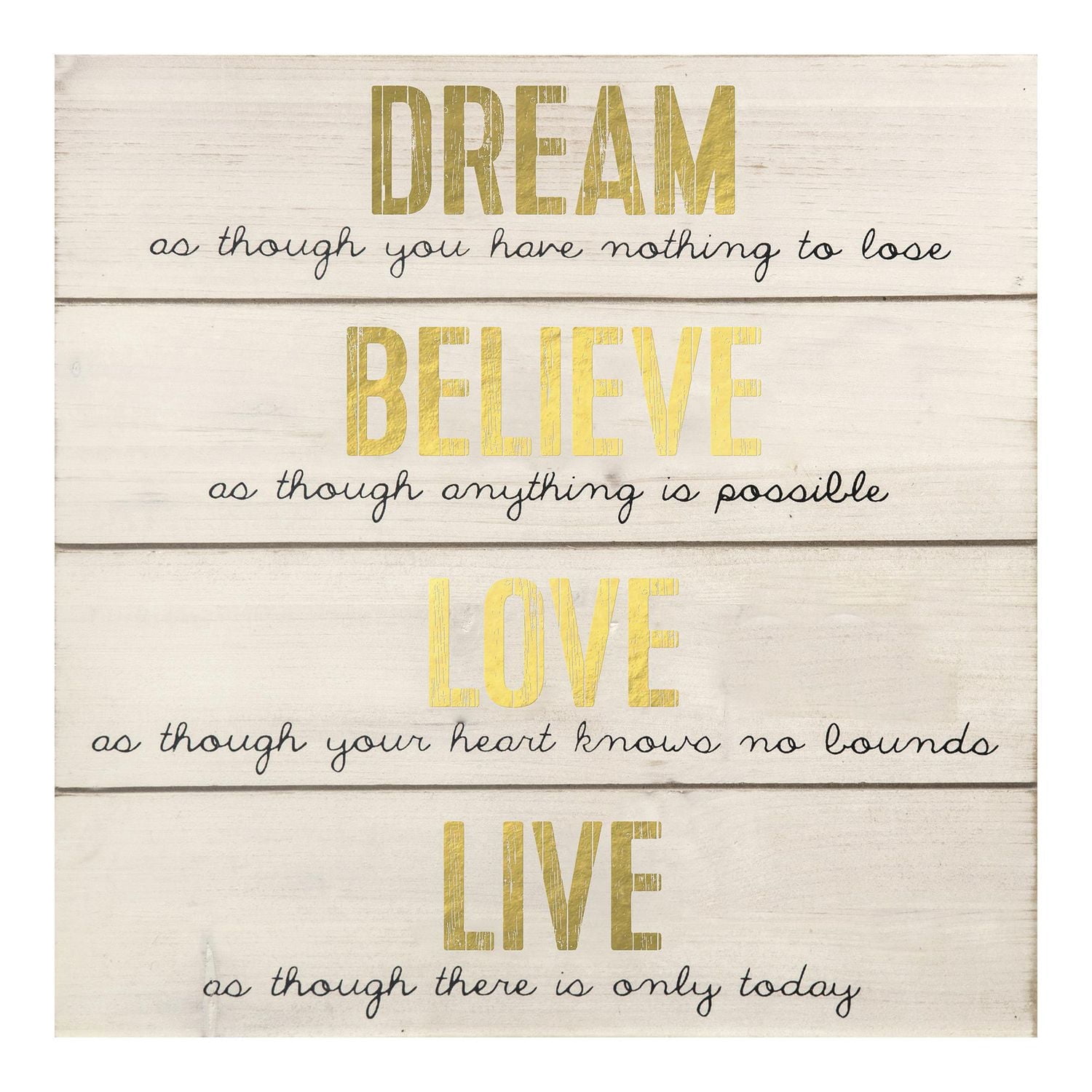 12x12 hometrends Inspirational Mdf Pallet Wall Art