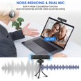 thumbnail image 4 of 2K Webcam with Microphone, QHD Webcam with Privacy Cover and Tripod, USB Computer Camera Auto Light Correction, 110°Wide-Angle View, USB Streaming for Desktop, PC, Mac, Windows, 4 of 5