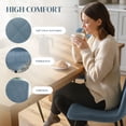 thumbnail image 4 of HOMCOM Dining Chairs Set of 4, Kitchen Chair with Metal Legs, Light Blue, 4 of 10