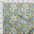 thumbnail image 3 of oneOone Rayon Light Blue2 Fabric Florals Craft Projects Decor Fabric Printed By The Yard 56 Inch Wide, 3 of 4