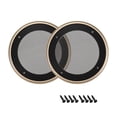 thumbnail image 1 of Unique Bargains 2pcs 4' Speaker Grill Mesh Decorative Circle Woofer Guard Protective Cover Audio Parts Golden, 1 of 4