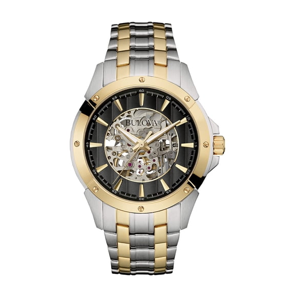 Bulova Mens Two Tone Automatic Bracelet Watch 98A146