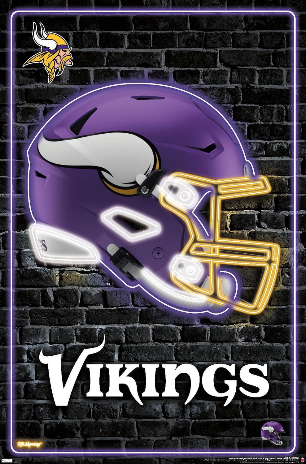 Casque NFL Minnesota Vikings - Neon 23