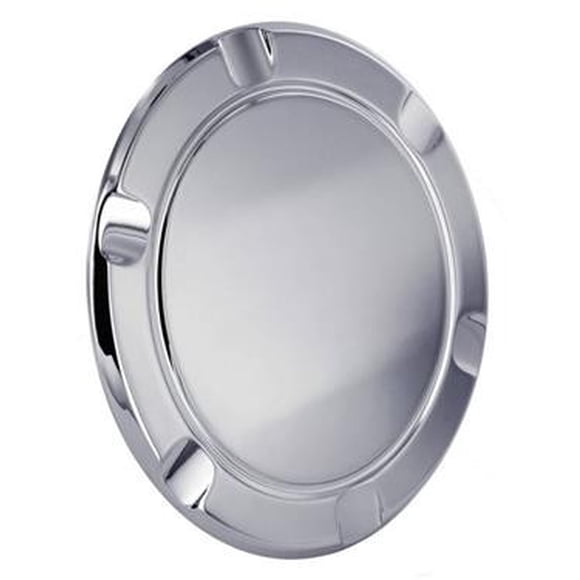 Fits 2016-2020 Chevrolet Camaro All Sales Fuel Door 6119C Striker Style; Chrome; Aluminum