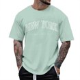 thumbnail image 1 of BOBOGOJP T-Shirt de Travail pour Homme à Coupe Régulière à Manches Courtes (Vert Menthe,3TG), 1 of 4