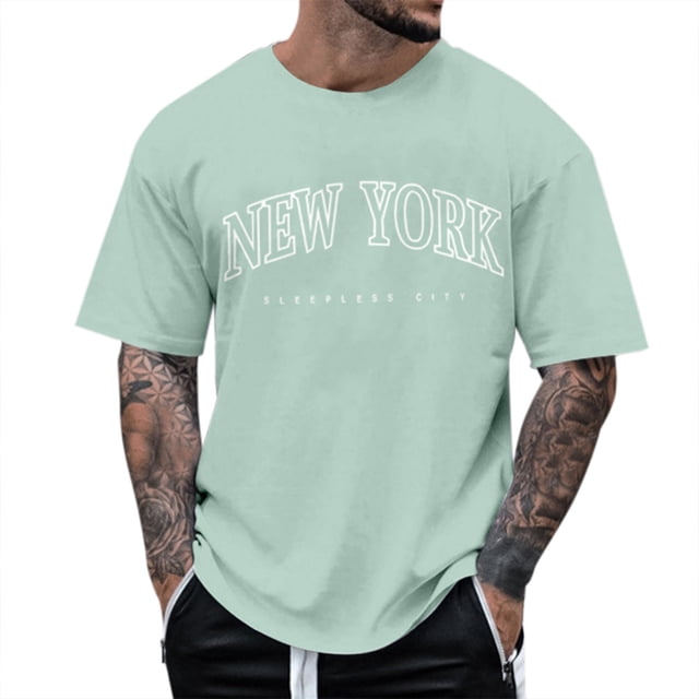 BOBOGOJP T-Shirt de Travail pour Homme à Coupe Régulière à Manches Courtes (Vert Menthe,3TG)