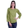thumbnail image 2 of Moomaya Tunique d'Été Décontractée pour Femmes à Manches Longues avec Boutons Imprimés et Col Rond, 2 of 5
