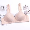 thumbnail image 4 of Lace Bralettes Women Full-Coverage Bra Feature V-Neck Full-Figure Bra Style W-1653 Beige L, 4 of 4