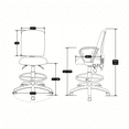 thumbnail image 5 of Nicer Furniture chaise de bureau multifonction en tissu, 5 of 5